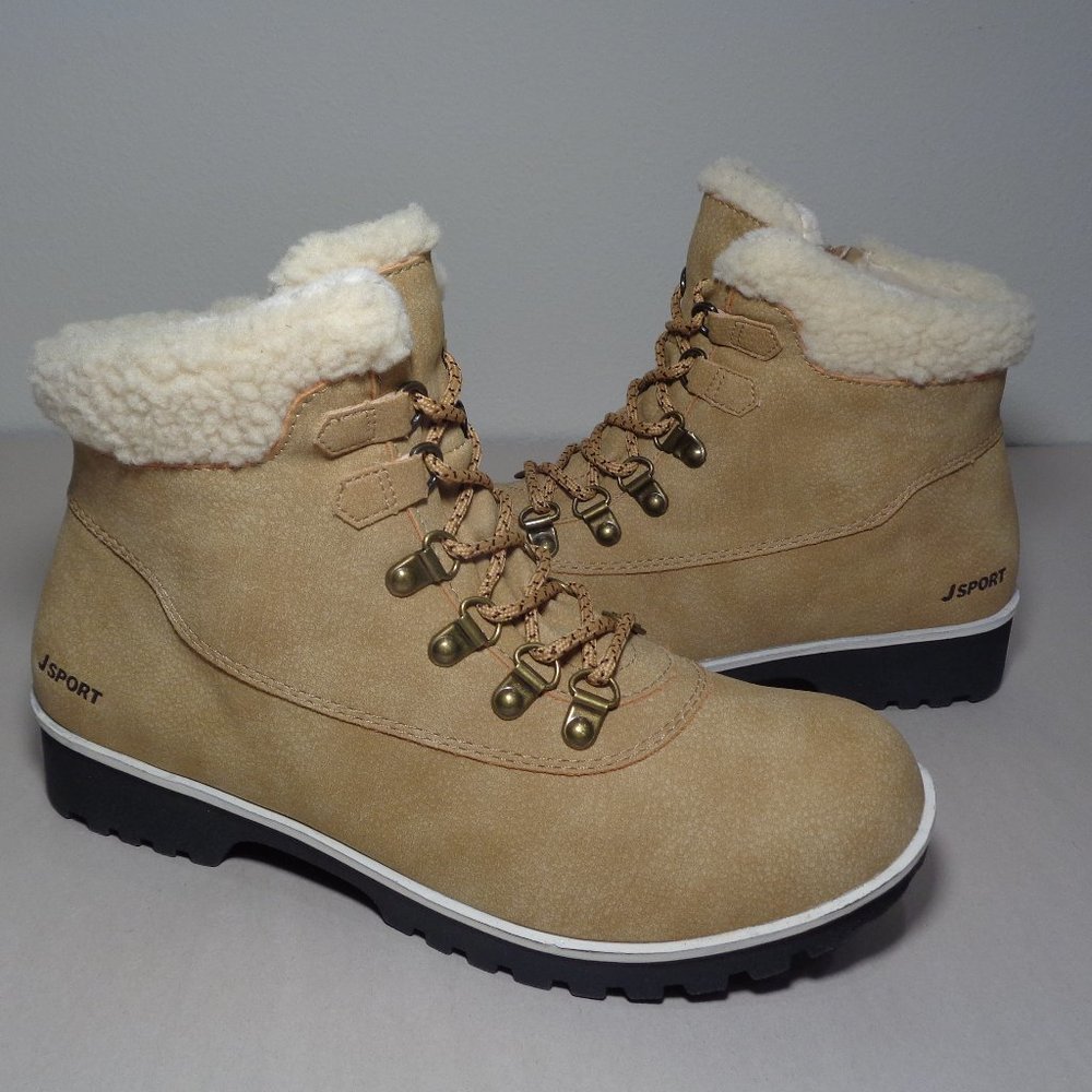 JSport by Jambu Size 7 M BLUESTONE Tan Hiker Ankle Boots New Women's Shoes